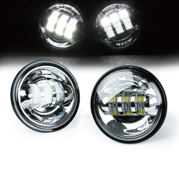 Black 4 LED Waterproof Light Motorcycle Driving Lamp 12V-90V 10W Headlight Spot